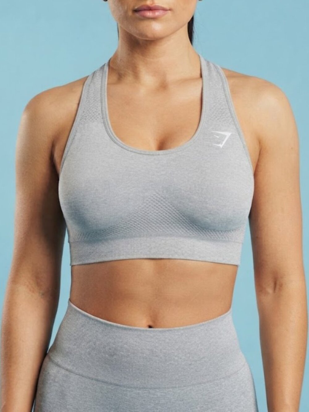 Gymshark Light Gray Vital Seamless Sports Bra